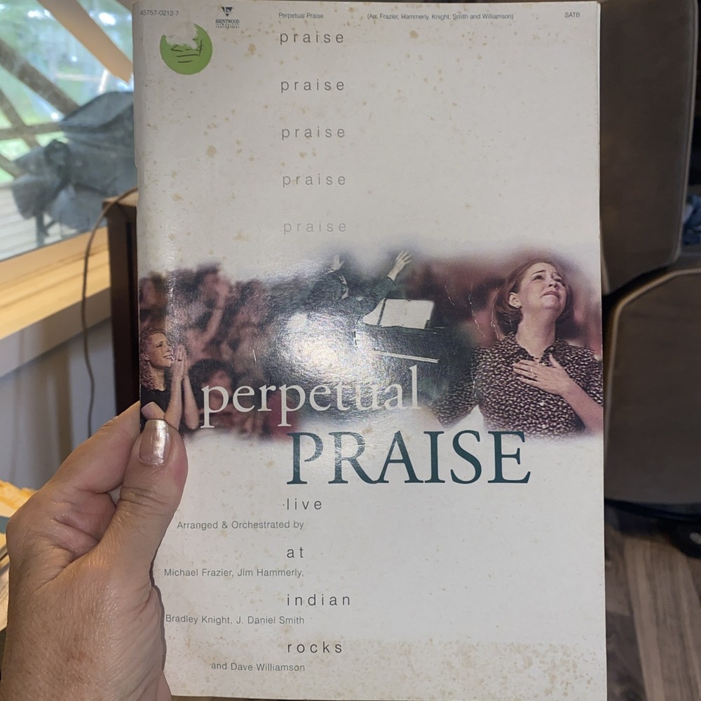 Perpetual Praise Live At Indian Rocks Song Book/Sheet Music~2000 Brentwood Music